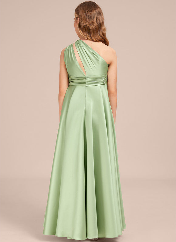 Robe Cérémonie Asymétrique Vert Tendre - gallery 1
