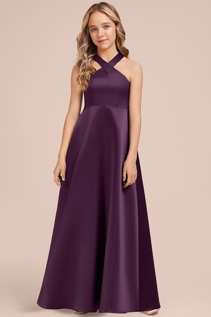 Robe Cérémonie Satin Prune
