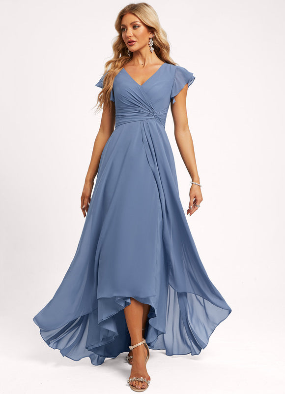Robe Cérémonie Fluide Marine Élégante - gallery 2