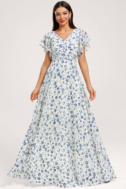 Robe Cérémonie Longue Volants Rose - gallery 3