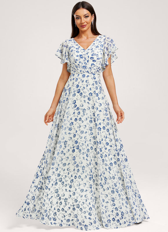 Robe Cérémonie Longue Volants Rose - gallery 3