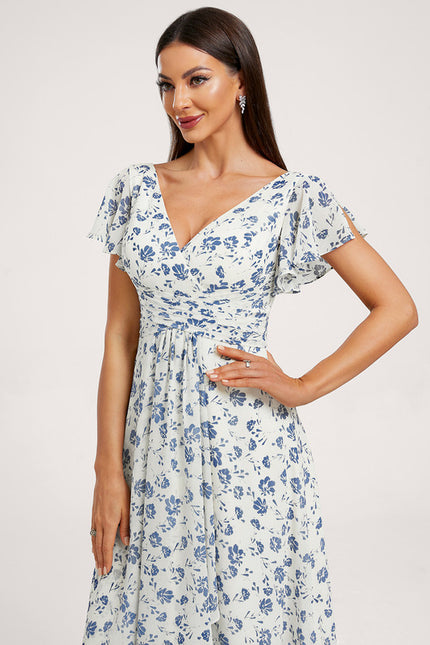 Robe Cérémonie Longue Volants Rose - gallery 1