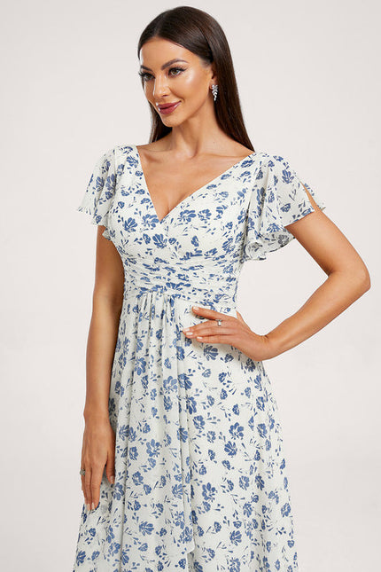 Robe Cérémonie Longue Volants Rose - gallery 1