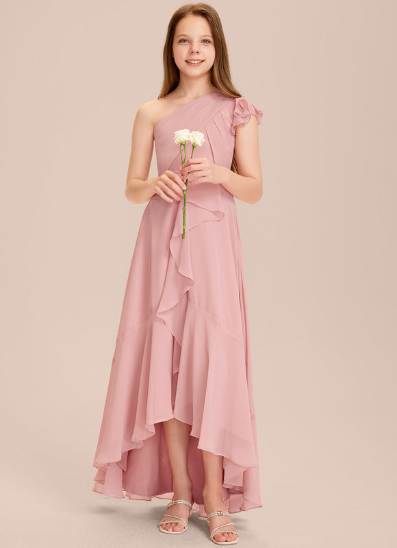 Robe Cérémonie Asymétrique Mousseline Junior - gallery 5
