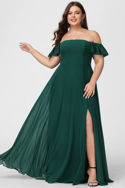 Robe Cérémonie Mousseline Vert Profond - gallery 5
