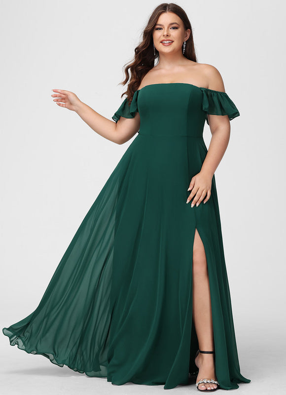 Robe Cérémonie Mousseline Vert Profond - gallery 5