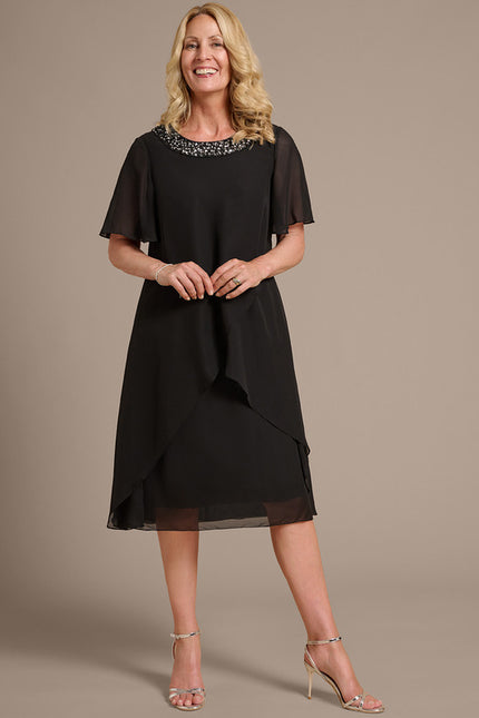 Robe Cérémonie Noire Fluide - gallery 2