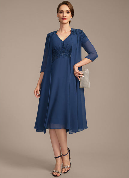 Robe Cérémonie Bleu Profond Chic