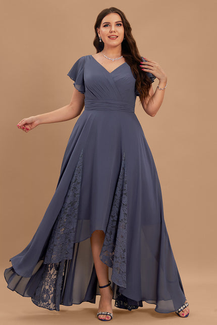 Robe Cérémonie Dentelle Asymétrique - gallery 7
