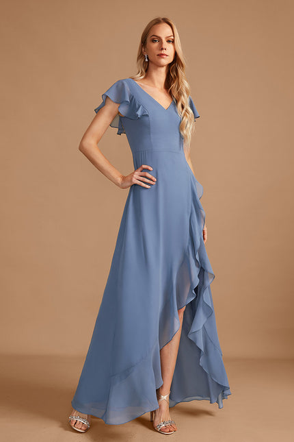 Robe Cérémonie Fluide Marine Élégante - gallery 2