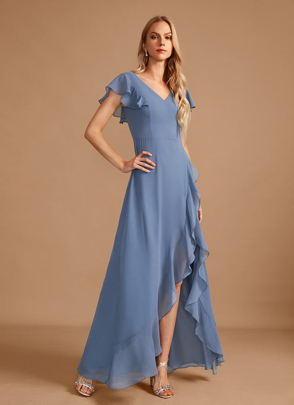 Robe Cérémonie Fluide Marine Élégante - gallery 2