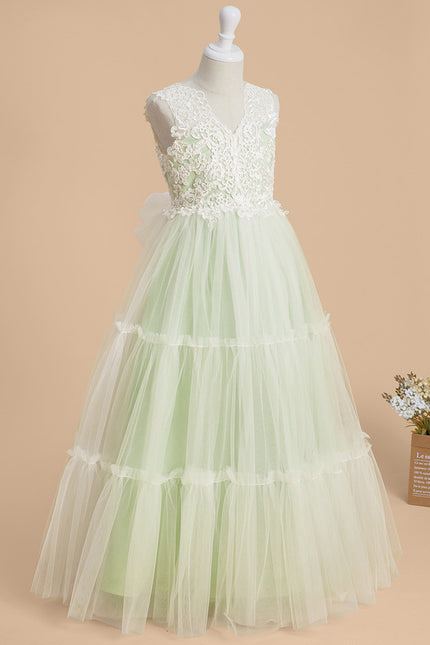 Robe Cérémonie Tulle Vert Doux - gallery 2