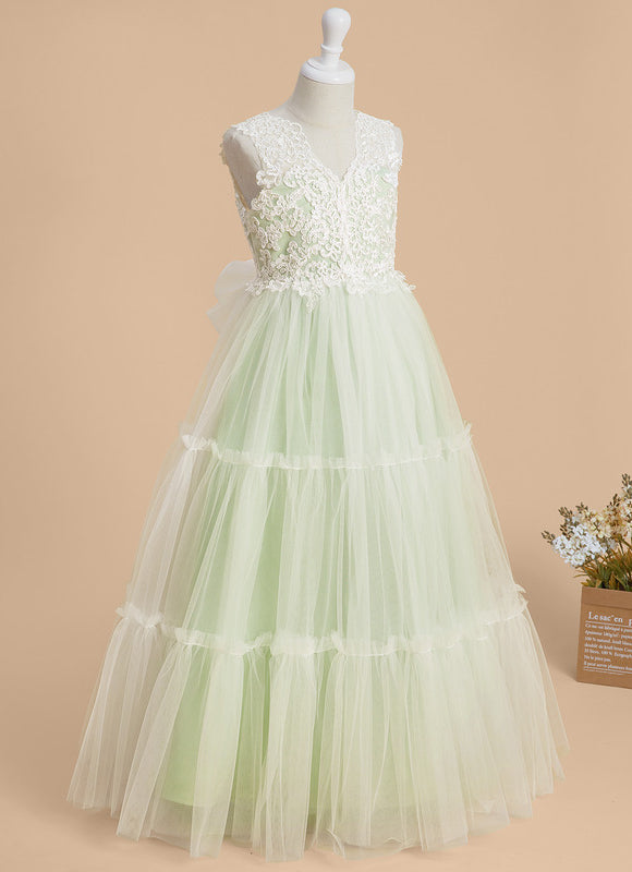 Robe Cérémonie Tulle Vert Doux - gallery 2