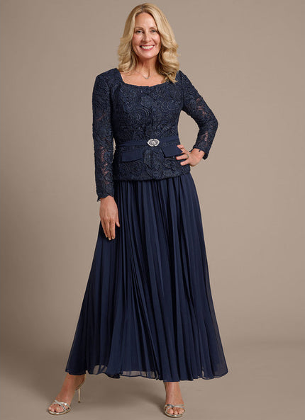 Robe Cérémonie Plissée Marine