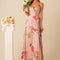 Robe Cérémonie Longue Florale Satinée