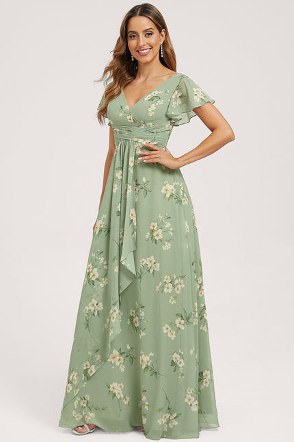 Robe Cérémonie Longue Volants Rose - gallery 2