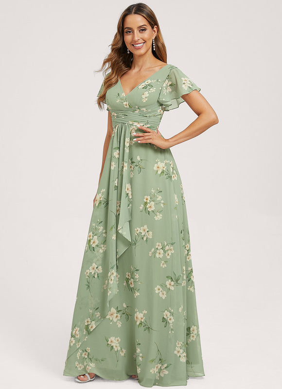 Robe Cérémonie Longue Volants Rose - gallery 2