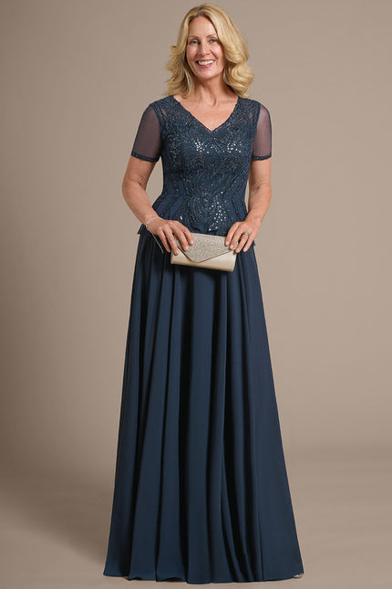 Robe Cérémonie Longue Bleu Royal - gallery 3
