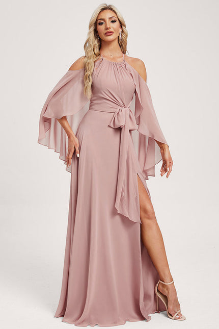 Robe Cérémonie Fluide Rose Pâle - gallery 4
