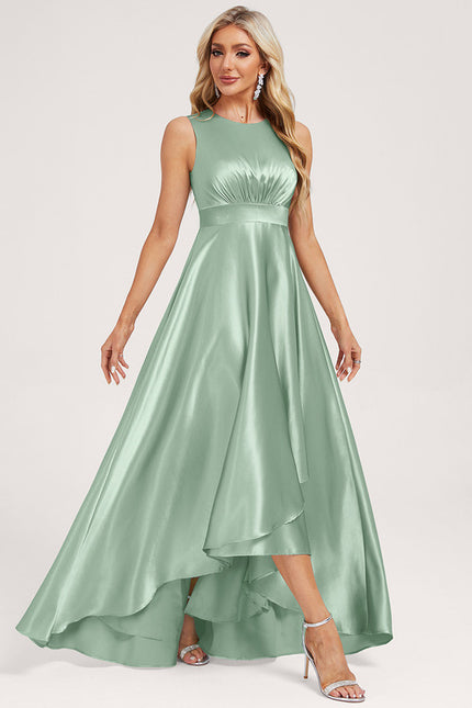 Robe Cérémonie Satin Vert Pastel - gallery 3