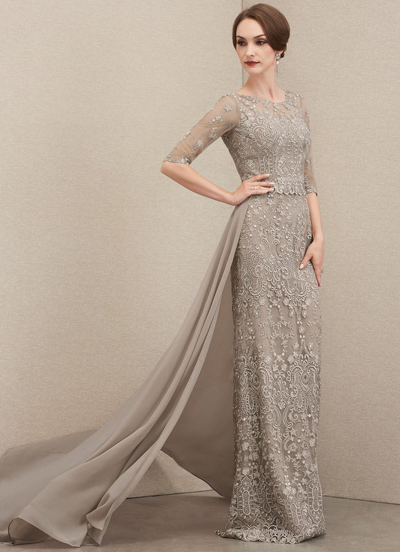 Robe Longue Ceremonie Beige - gallery 1