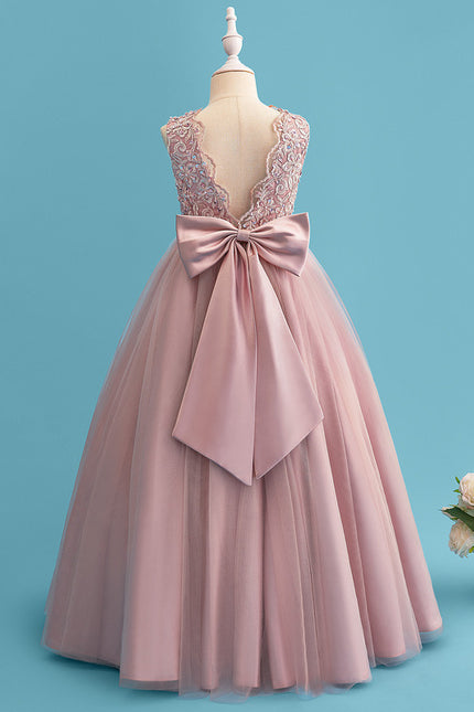 Robe Cérémonie Tulle Rose Poudré - gallery 6