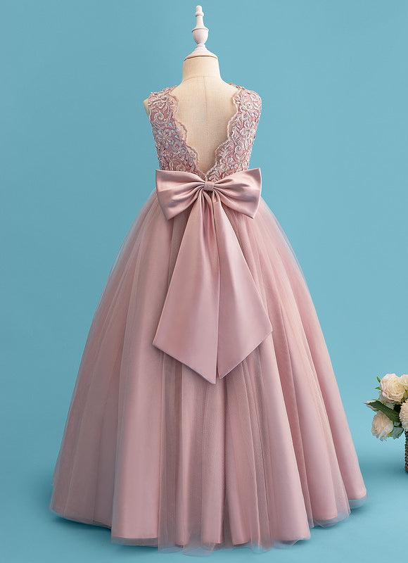 Robe Cérémonie Tulle Rose Poudré - gallery 6