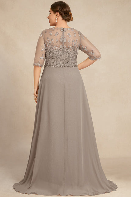 Robe Longue Ceremonie Beige - gallery 9