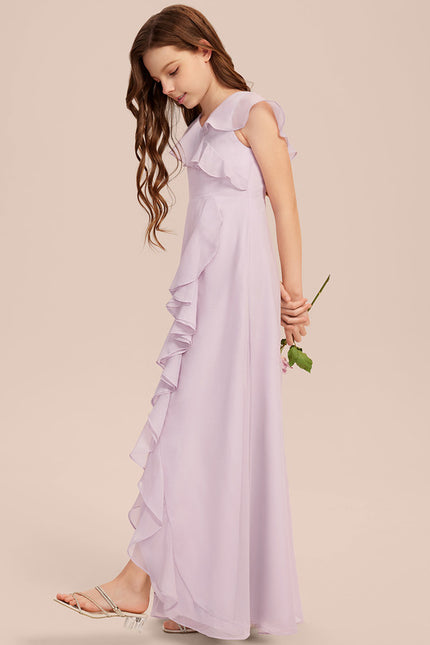 Robe Cérémonie Mousseline Bleu Pastel - gallery 2