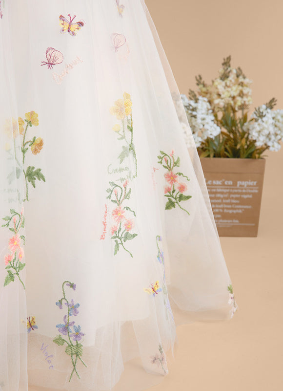 Robe Cérémonie Tulle Navy Floral - gallery 8