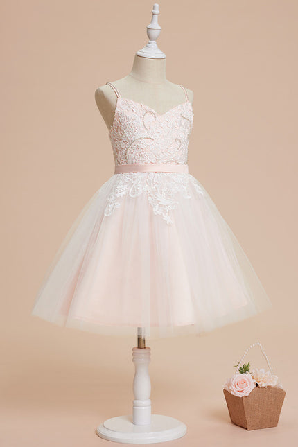 Robe Cérémonie Tulle Verte Fleuri - gallery 3