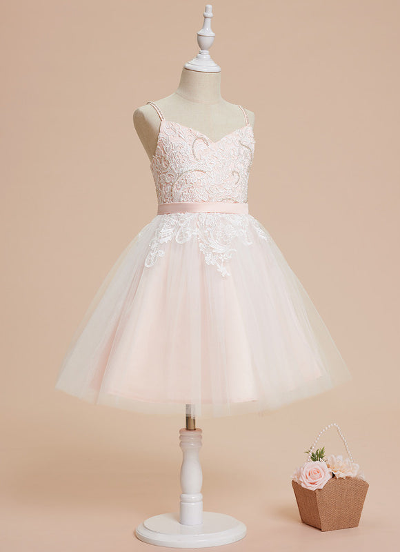 Robe Cérémonie Tulle Verte Fleuri - gallery 3