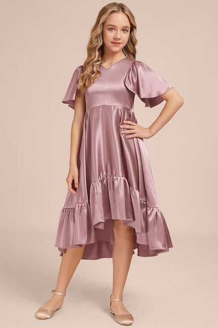 Robe Cérémonie Satin Bleu Ciel - gallery 5