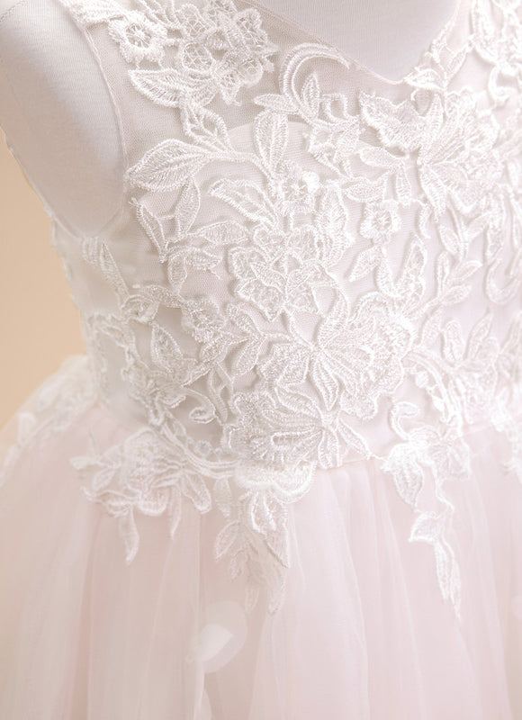 Robe Cérémonie Florale Perlée - gallery 7