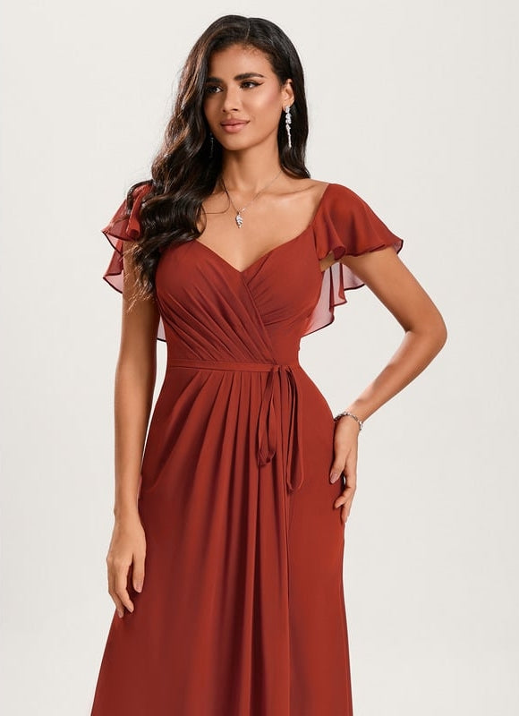 Robe Cérémonie Longue Volants Rose - gallery 2