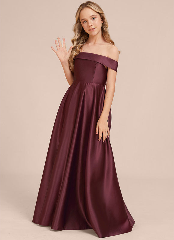 Robe Cérémonie Satin Bordeaux - gallery 5