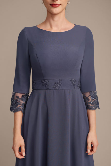 Robe Cérémonie Longue Élégante Bleu - gallery 4