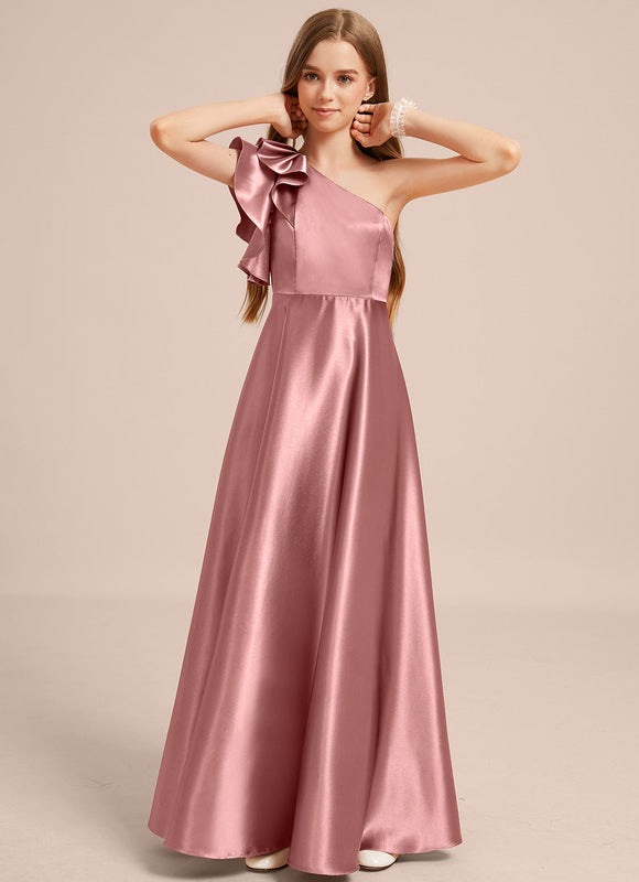 Robe Cérémonie Satin Bordeaux Élégante - gallery 4