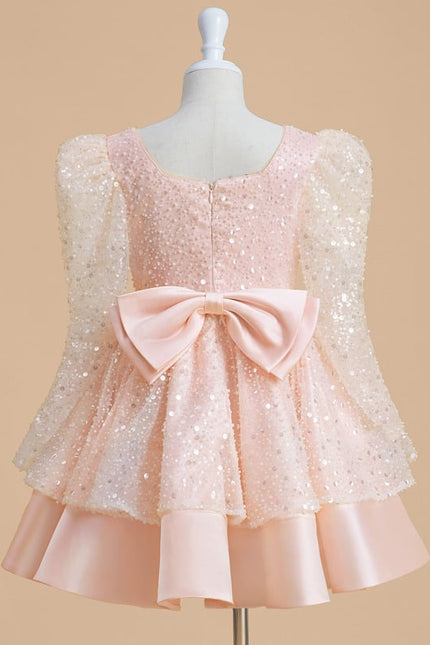 Robe Cérémonie Pailletée Rose - gallery 3