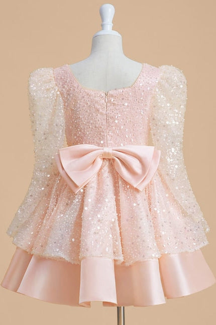 Robe Cérémonie Pailletée Rose - gallery 3