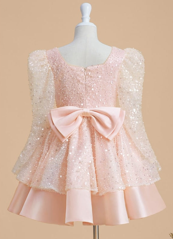 Robe Cérémonie Pailletée Rose - gallery 3