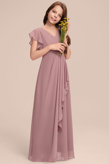 Robe Cérémonie Mousseline Bleu Pastel - gallery 3