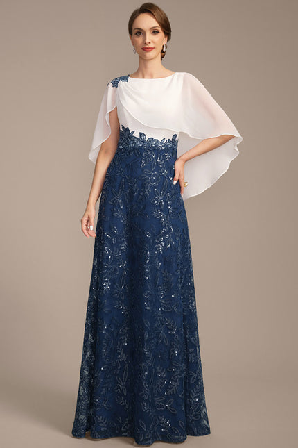 Robe Cérémonie Longue Marine Brodée