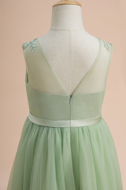 Robe Cérémonie Vert Pastel Élégant - gallery 5