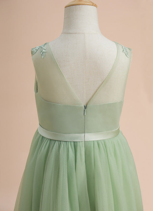 Robe Cérémonie Vert Pastel Élégant - gallery 5