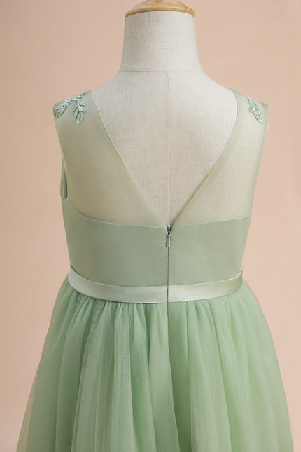 Robe Cérémonie Vert Pastel Élégant - gallery 5