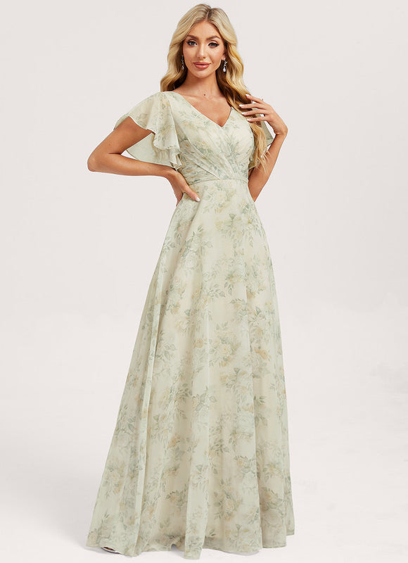 Robe Cérémonie Longue Volants Rose - gallery 2