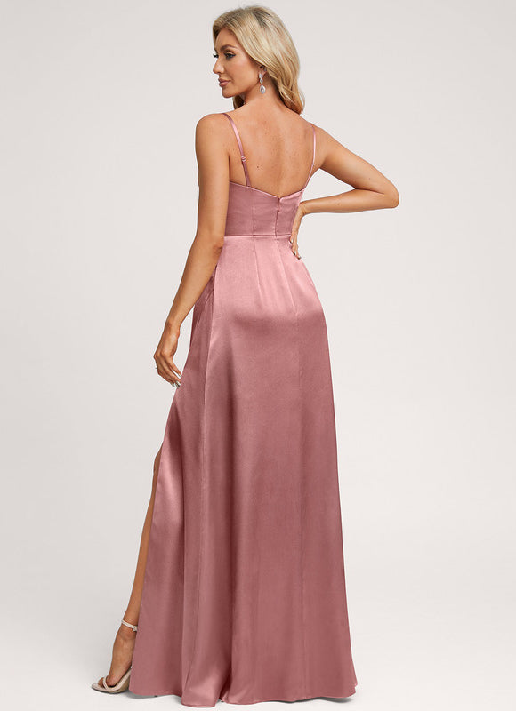 Robe Cérémonie Satin Doré - gallery 1