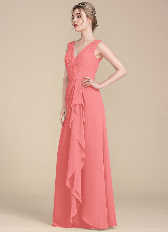 Robe Cérémonie Longue Volants Rose - gallery 6