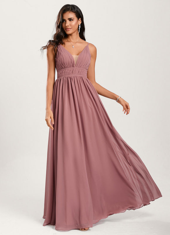 Robe Cérémonie Longue Volants Rose - gallery 5